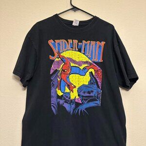 Vintage Spiderman City Police Black Tee